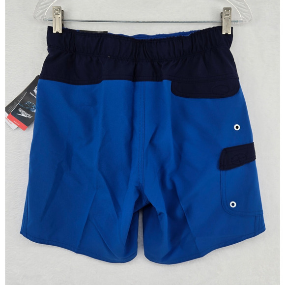 Speedo Mens Swim Trunks Blue Size Small Marina Flex Volley 17" Pocket NWT - Picture 6 of 12